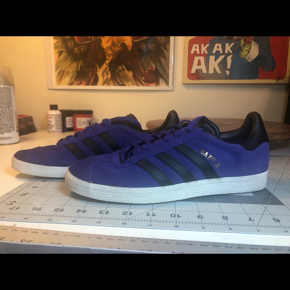 Purple adidas gazelles men’s size 8